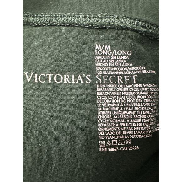 Y2K Victorias Secret Leggings 2 Pair Fold Over Graphic Print Womens Size M Long - Picture 15 of 16